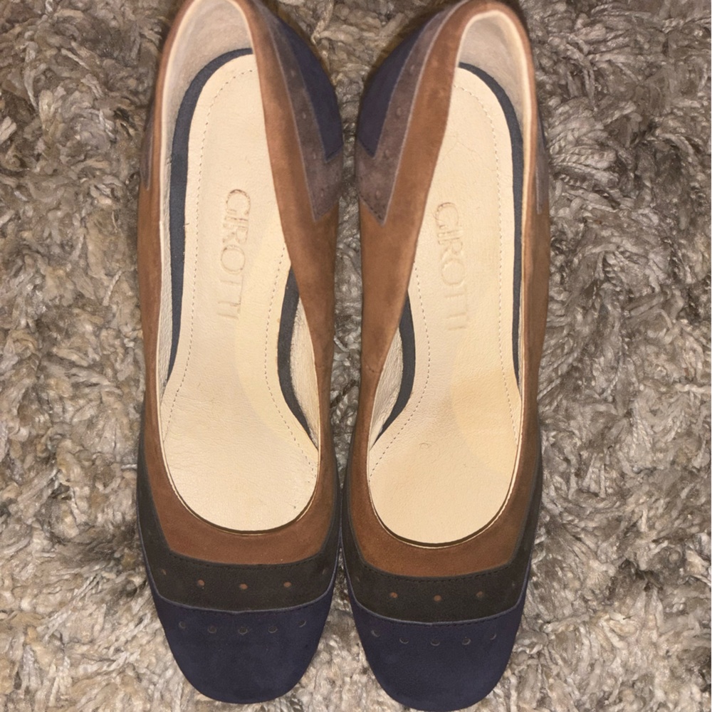 Girotti Colorblock Block Heels